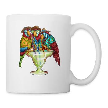 Cocktail Margarita Parrot aime boire des margaritas - Mug blanc - blanc - Droite