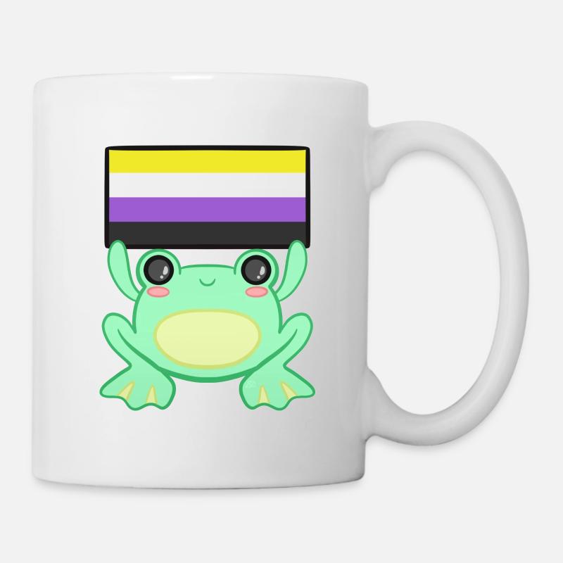 Froggy Enby - Tasse - Weiß