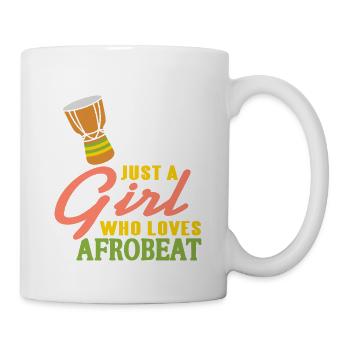 Juste une fille qui aime le cadeau de t-shirt afrobeat - Mug blanc - blanc - Droite