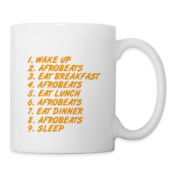 Funny Afrobeat Lover My Perfect Day T-Shirt - Mug - white - Right