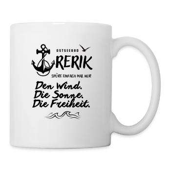 Rerik, Ostseebad spüre den Wind, die Sonne Spruch - Tasse - Weiß - Rechts