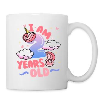 I am 2 years old | Unicorn theme | 2nd - Mug - white - Right