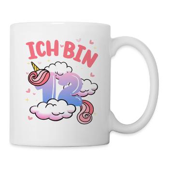 Ich Bin 12 Jahre Alt | Einhorn-thema | 12. - Tasse - Weiß - Rechts