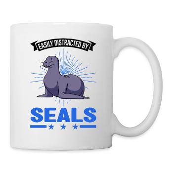 Facilement distrait par seals Sea Lion Seal - Mug blanc - blanc - Droite