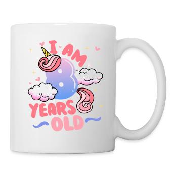 I am 8 years old | Unicorn theme | 8. - Mug - white - Right