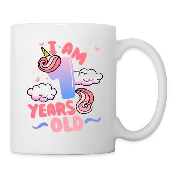 I am 1 year old | Unicorn theme | 1. - Mug - white - Right
