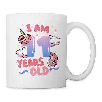 I am 11 years old | Unicorn theme | 11. - Mug - white - Right