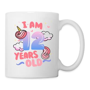 Ich Bin 12 Jahre Alt | Einhorn-thema | 12. - Tasse - Weiß - Rechts