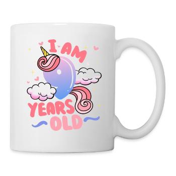 Ich Bin 9 Jahre Alt | Einhorn-thema | 9. - Tasse - Weiß - Rechts