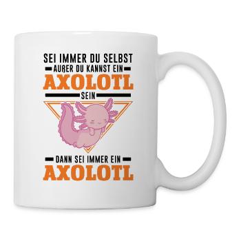 Axolotl Geschenk Schwanzlurch Axolotl - Tasse - Weiß - Rechts