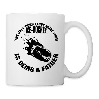 Eishockey Dad Vater Wintersport Papa Eishockeyteam - Tasse - Weiß - Rechts
