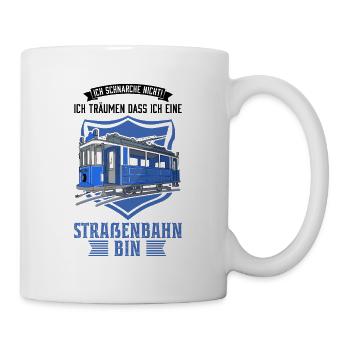 Straßenbahn Geschenk Straßenbahnfahrer Tram S-Bahn - Tasse - Weiß - Rechts