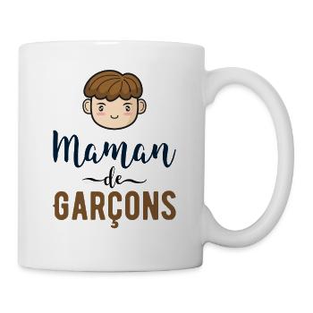 Mama von Jungen Geschenk Mutter Muttertag - Tasse - Weiß - Rechts