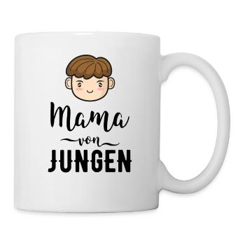 Mama von Jungen Geschenk Mutter Muttertag - Tasse - Weiß - Rechts