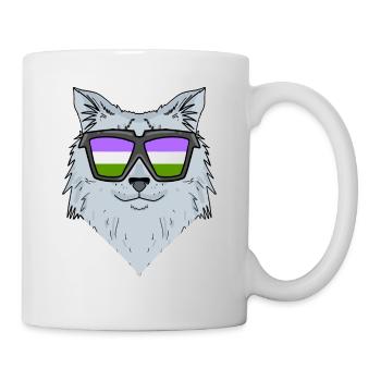 Genderqueer Chat Lgbt Chat Sibérien - Mug blanc - blanc - Droite