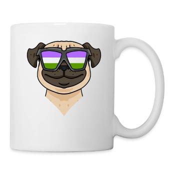 Genderqueer Chien Lgbt Carlin - Mug blanc - blanc - Droite