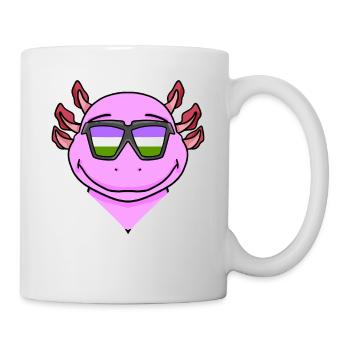 Genderqueer Axolotl - Mug blanc - blanc - Droite