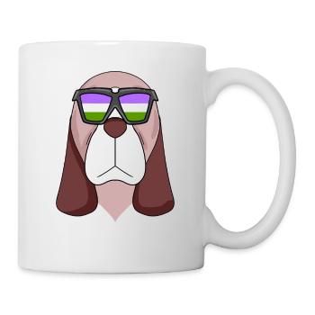 Genderqueer Lgbt Dog Basset Hound - Mug - white - Right