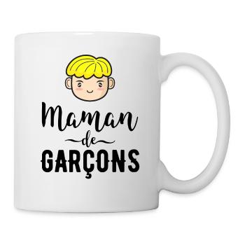 Mama von Jungen Geschenk Mutter Muttertag - Tasse - Weiß - Rechts