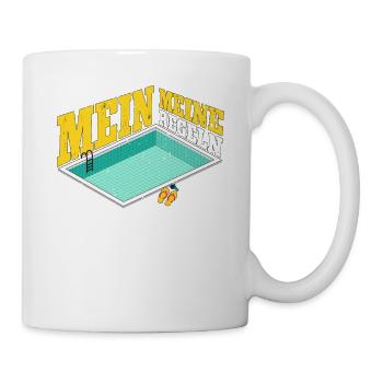 Rettungsschwimmer Bademeister Mein Pool Meine - Tasse - Weiß - Rechts
