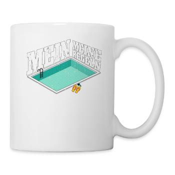 Rettungsschwimmer Bademeister Mein Pool Meine - Tasse - Weiß - Rechts
