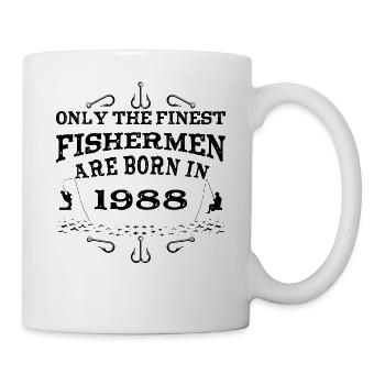 Angler born 1988 birthday - Mug - white - Right
