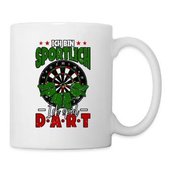 Darts Dartspieler - Tasse - Weiß - Rechts