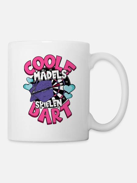 Darts Dartspieler - Tasse - Weiß