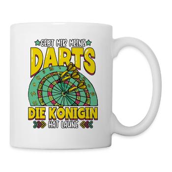 Darts Dartspieler - Tasse - Weiß - Rechts