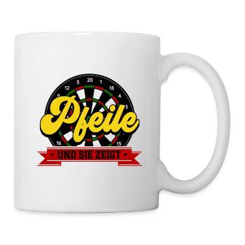 Darts Dartspieler - Tasse - Weiß - Rechts