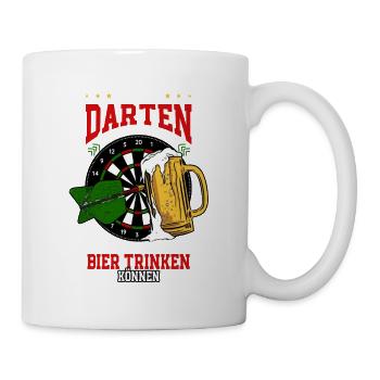 Darts Dartspieler - Tasse - Weiß - Rechts