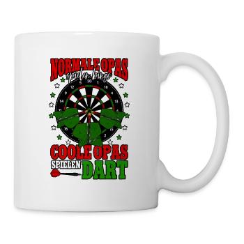 Dart Opa Darts Dartspieler - Tasse - Weiß - Rechts