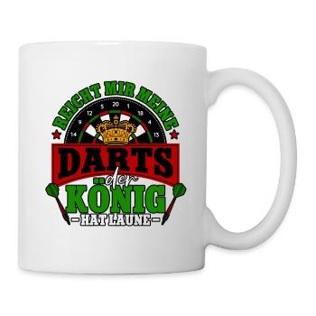 Reicht mir meine Darts Dartspieler - Tasse - Weiß - Rechts