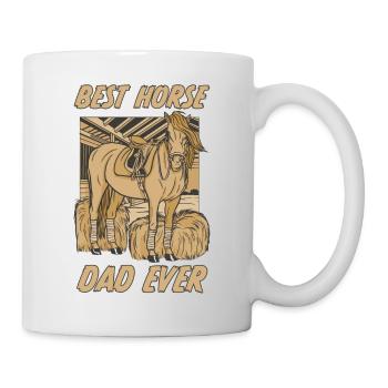 Best Horse Dad Ever Pferd Reiten Reiter Geschenk - Tasse - Weiß - Rechts