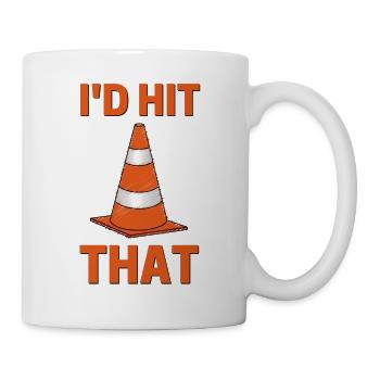 Id hit that funny autocross orange cone driver - Mug - white - Right