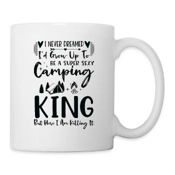 Camping Camper Outdoor Mountain Camping Place - Mug - white - Right