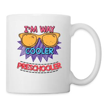 Les enfants d’âge préscolaire retour à l’école beaucoup plus cool pour les garçons - Mug blanc - blanc - Droite