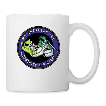Kids Back to School Crush Sneakers for 4th Grade - Mug - white - Right