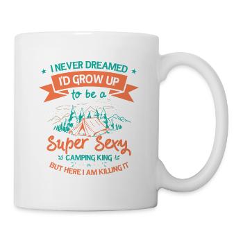 Camping Camper Outdoor Mountain Camping Place - Mug - white - Right
