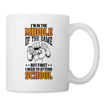 Kids Back to School Middle of the Game Attend - Mug - white - Right