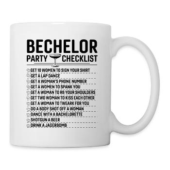 Checklist for the Bechlor Festival - Mug - white - Right