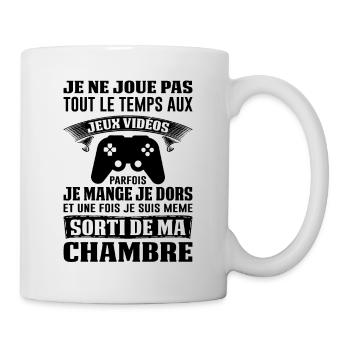 Gamer Gaming Joueur De Jeux Vidéo Nerd Console Jeu - Mug blanc - blanc - Droite