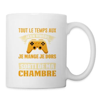 Gamer Gaming Joueur De Jeux Vidéo Nerd Console Jeu - Mug blanc - blanc - Droite