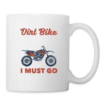 Motocross Enduro Biker My Dirt Bike Is Calling And - Mug - white - Right