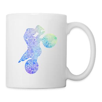 Dirtbike Motocross Form MX Dirt Bike Rider Moto - Mug - white - Right