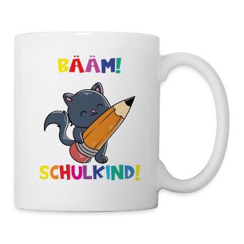 Bääm! Ich Bin Jetzt Schulkind Einschulung - Tasse - Weiß - Rechts