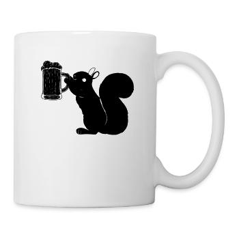 Biereichhörnchen Beer Party Écureuil Drôle - Mug blanc - blanc - Droite