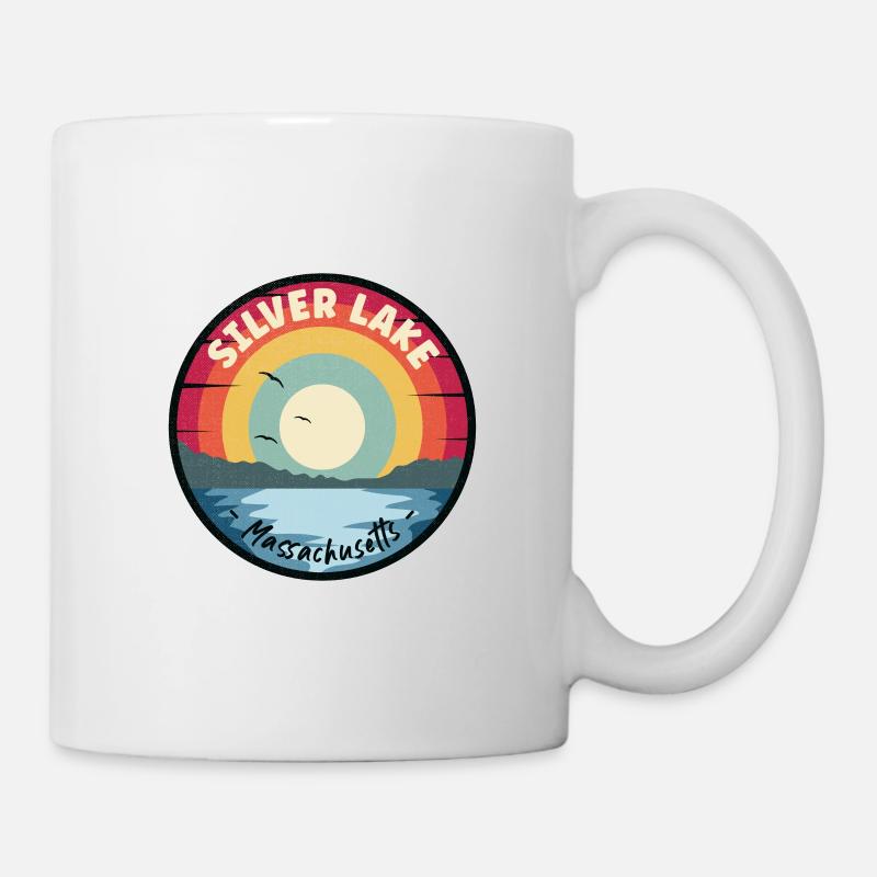 Silver Lake Massachusetts Colorful - Mug - white