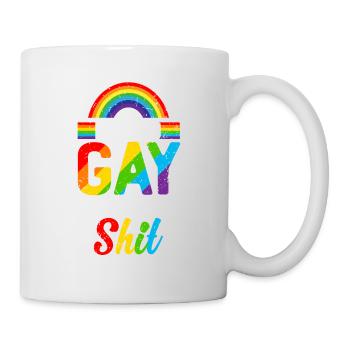Dafür bin ich zu schwul - Tasse - Weiß - Rechts