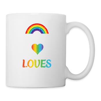 Jésus aime tout le monde gay - Mug blanc - blanc - Droite